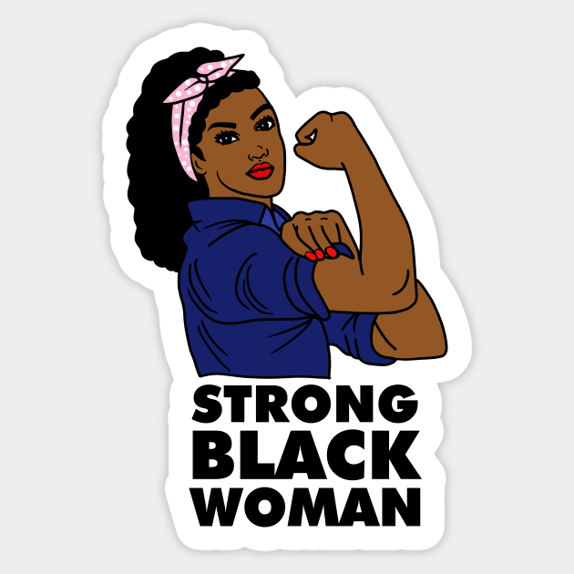 Strong Black Woman Afro African Black History Sticker by logiamerch